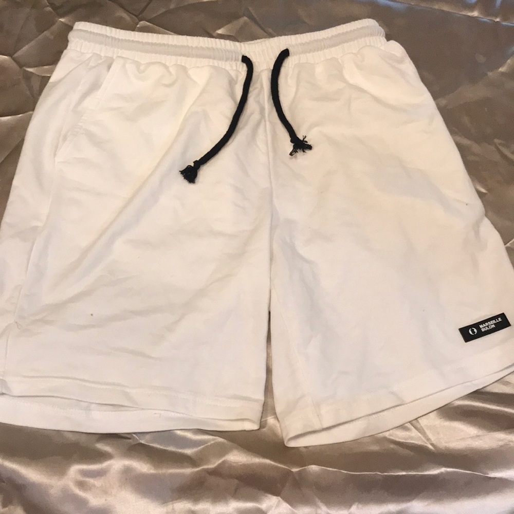 White basketball shorts